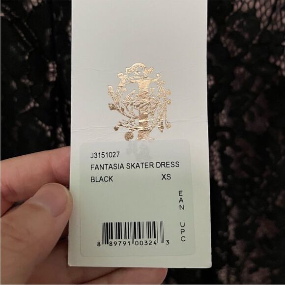 The Jetset Diaries X Free People Fantasia Skater Dress Black Nude Lace XS - Picture 8 of 8